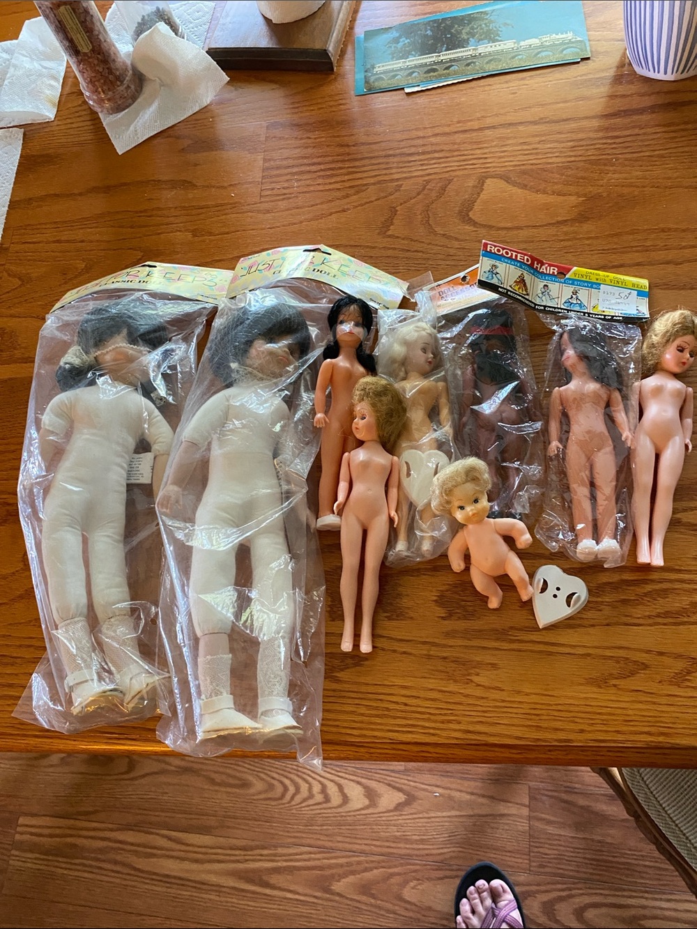 Vintage Assortment of Doll Lot - Nude and Cloth Bodies